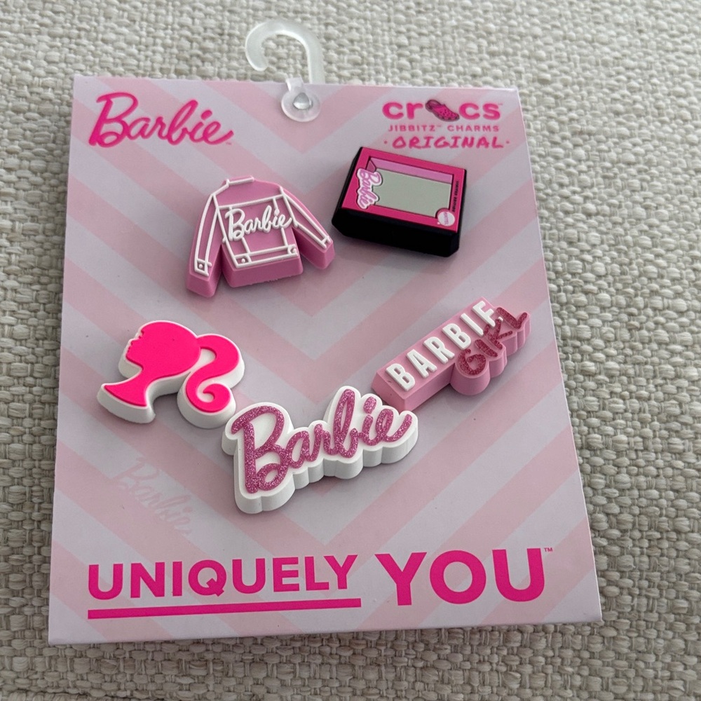 CROCS Barbie Pink and White Jibbitz Charms